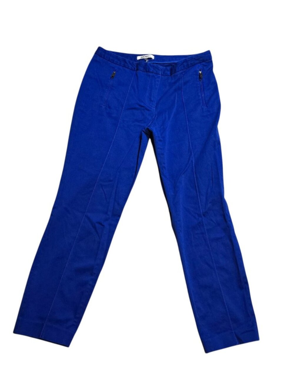 DKNYC Women’s Royal Blue Mid Rise Straight Fit Dress Pants 10